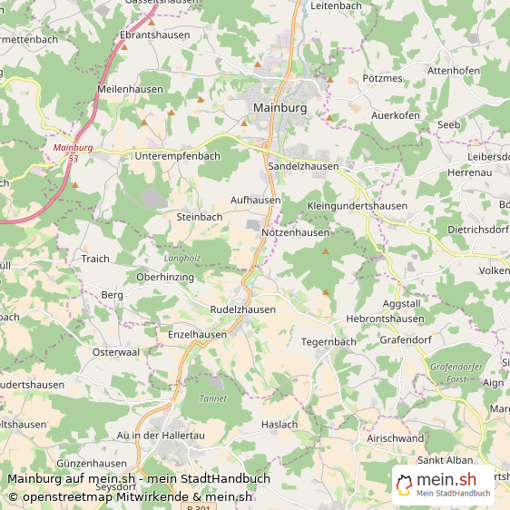 Mainburg Kleinstadt Karte