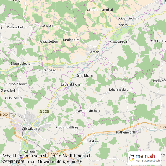 Schalkham Landkreis Landshut Landkarte © Openstreetmap Contributors Schalkham Dorf Karte