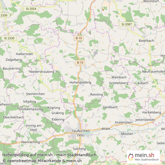 Hohenpolding Landkreis Erding Landkarte © Openstreetmap Contributors Hohenpolding Großes Dorf Karte