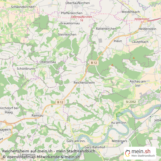 Reichertsheim Groes Dorf Karte