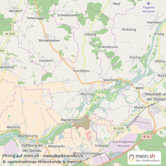 Pfrring Landstadt Karte