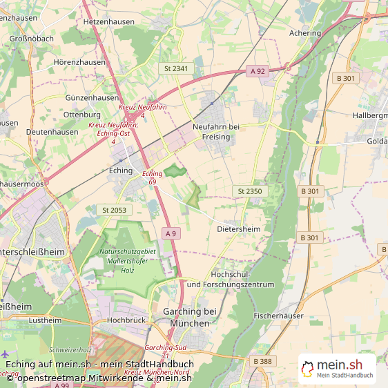Eching Kleinstadt Karte