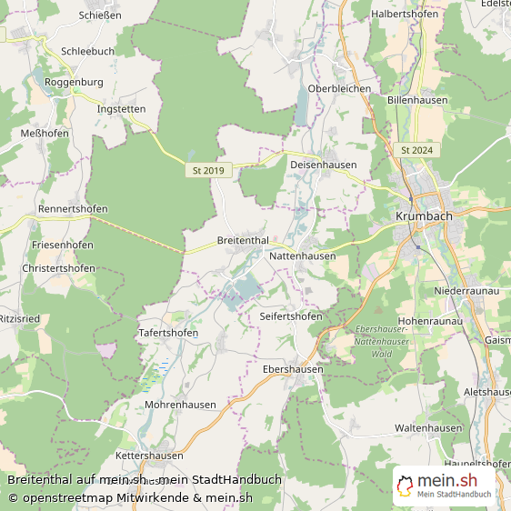Breitenthal Landkreis Günzburg Landkarte © Openstreetmap Contributors Breitenthal Kleines Dorf Karte