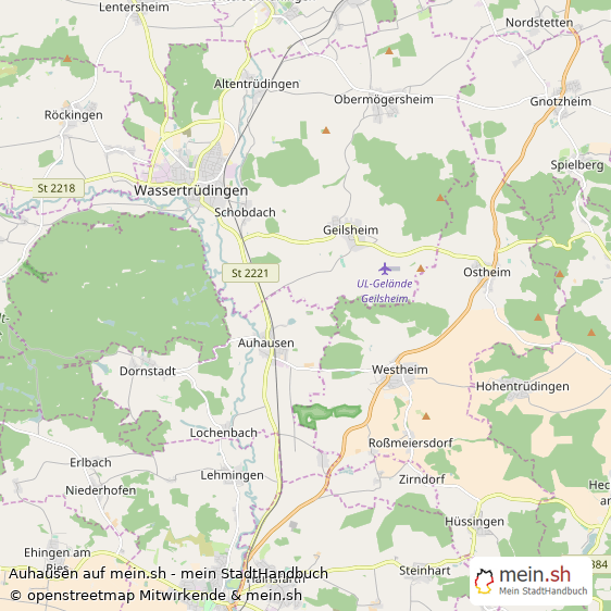 Auhausen Landkreis Donau-Ries Landkarte © Openstreetmap Contributors Auhausen Großes Dorf Karte