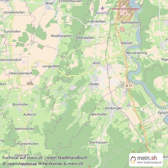 Fuchstal Landkreis Landsberg am Lech Landkarte © Openstreetmap Contributors Fuchstal Landstadt Karte