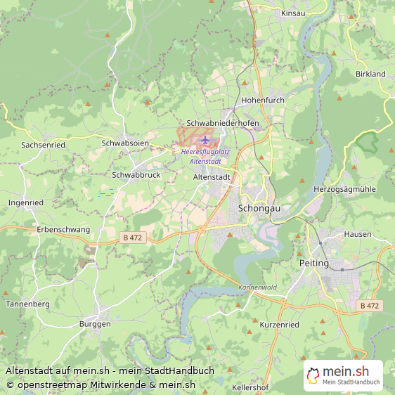 Altenstadt Landkreis Weilheim-Schongau Landkarte © Openstreetmap Contributors Altenstadt Kleinstadt Karte