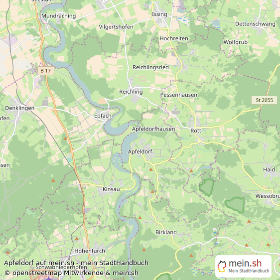 Apfeldorf Landkreis Landsberg am Lech Landkarte © Openstreetmap Contributors Apfeldorf Großes Dorf Karte