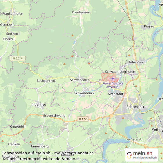 Schwabsoien Landkreis Weilheim-Schongau Landkarte © Openstreetmap Contributors Schwabsoien Großes Dorf Karte