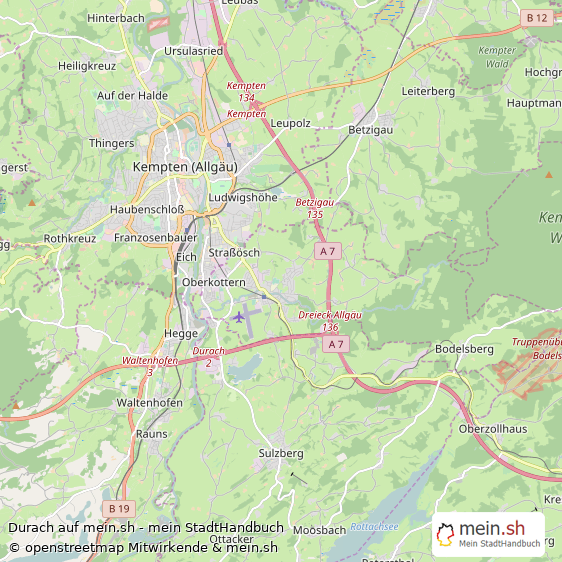 Durach Groe Landstadt Karte