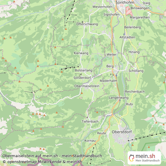 Obermaiselstein Dorf Karte