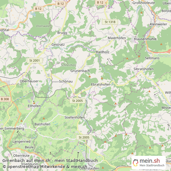 Grnenbach Groes Dorf Karte