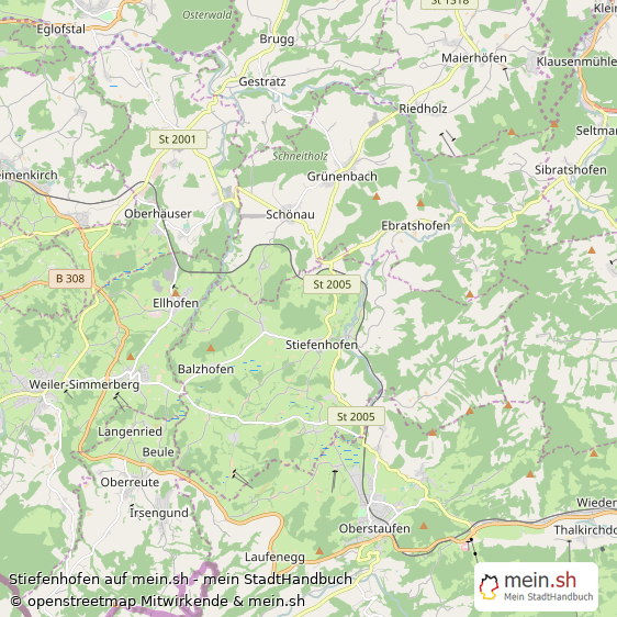 Stiefenhofen Landkreis Lindau (Bodensee) Landkarte © Openstreetmap Contributors Stiefenhofen Großes Dorf Karte