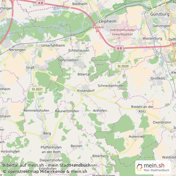 Bibertal Landstadt Karte