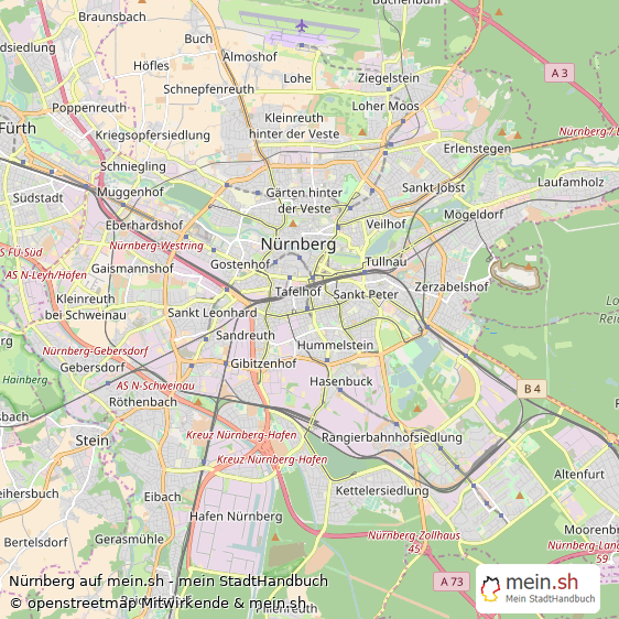 Nürnberg Kreisfreie Stadt Nürnberg Landkarte © Openstreetmap Contributors Nürnberg Großstadt Karte