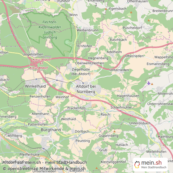 Altdorf Dorf Karte