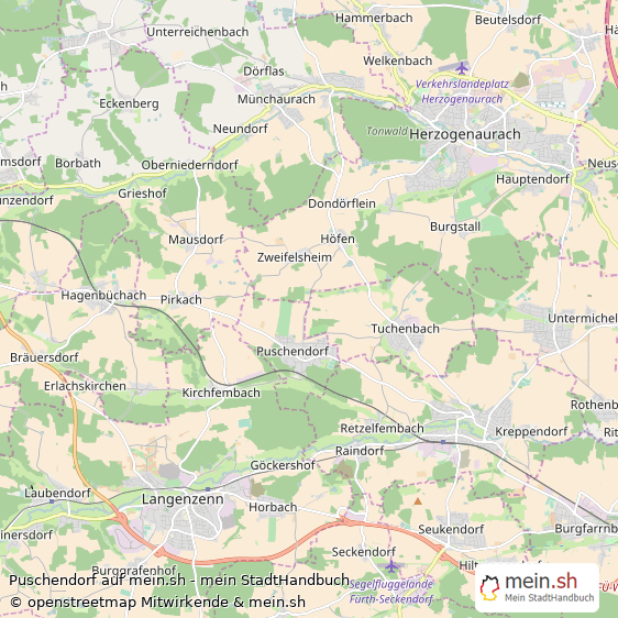 Puschendorf Landstadt Karte