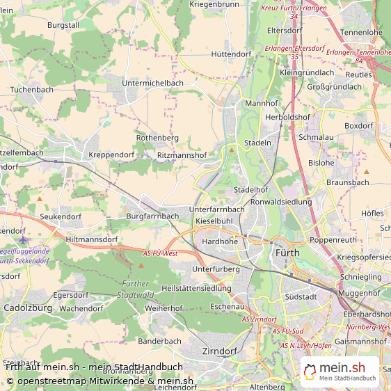 Frth Kleinstadt Karte