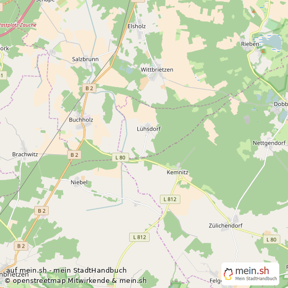 L?hsdorf Landkreis Potsdam-Mittelmark Landkarte © Openstreetmap Contributors L?hsdorf  Karte
