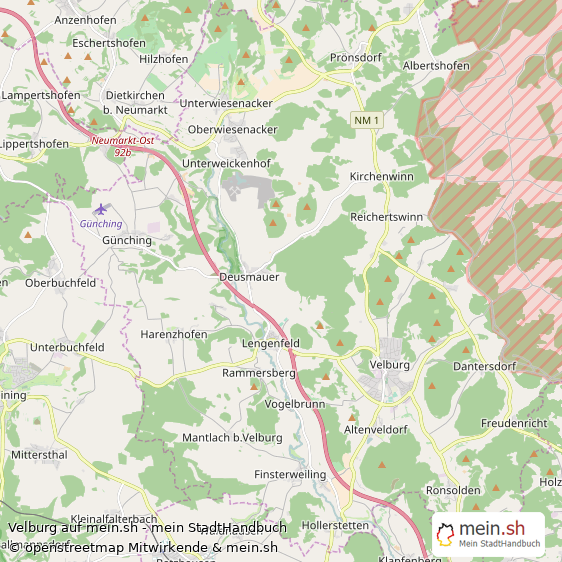 Velburg Groe Landstadt Karte