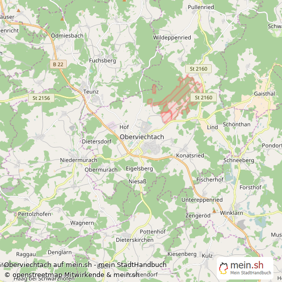Oberviechtach Landstadt Karte