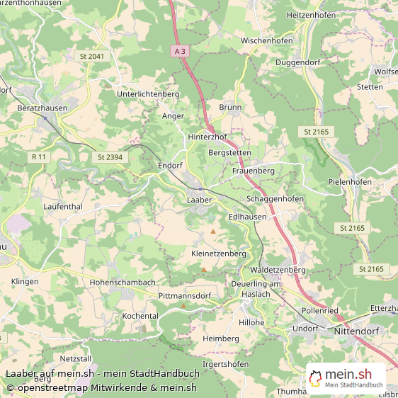 Laaber Landkreis Regensburg Landkarte © Openstreetmap Contributors Laaber Große Landstadt Karte