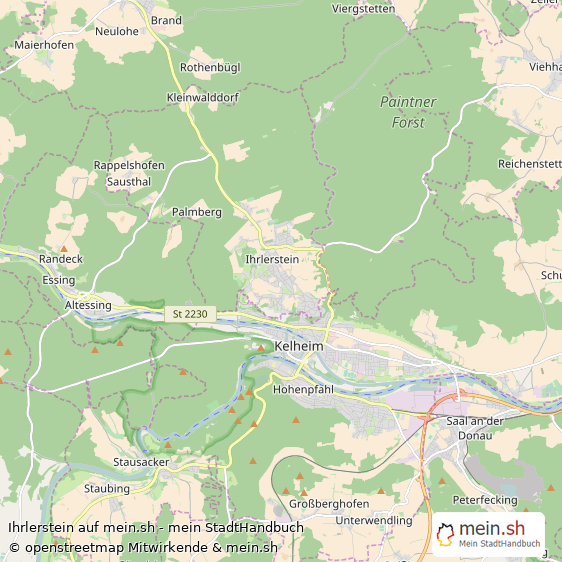 Ihrlerstein Landkreis Kelheim Landkarte © Openstreetmap Contributors Ihrlerstein Landstadt Karte