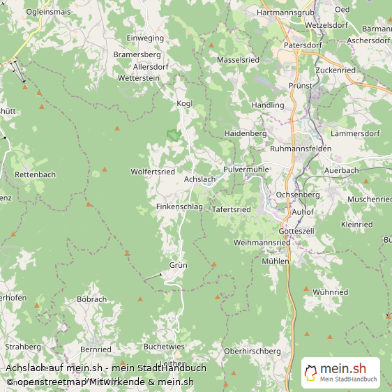 Achslach Landkreis Regen Landkarte © Openstreetmap Contributors Achslach Dorf Karte