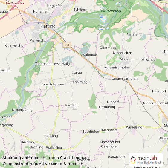 Aholming Landkreis Deggendorf Landkarte © Openstreetmap Contributors Aholming Landstadt Karte