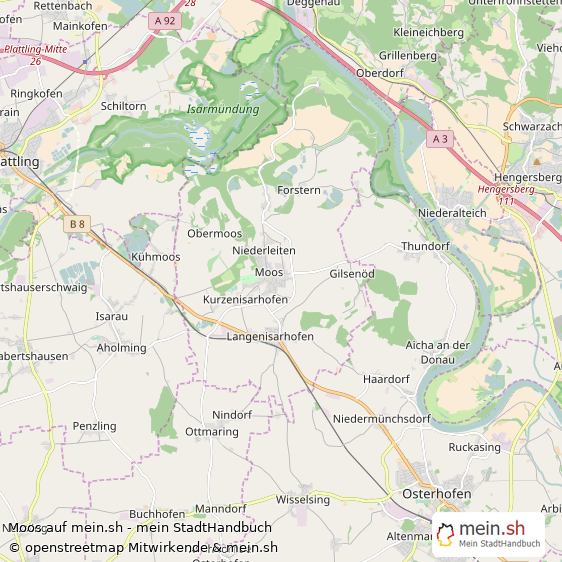 Moos Landkreis Deggendorf Landkarte © Openstreetmap Contributors Moos Landstadt Karte