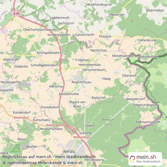 Regnitzlosau Landstadt Karte
