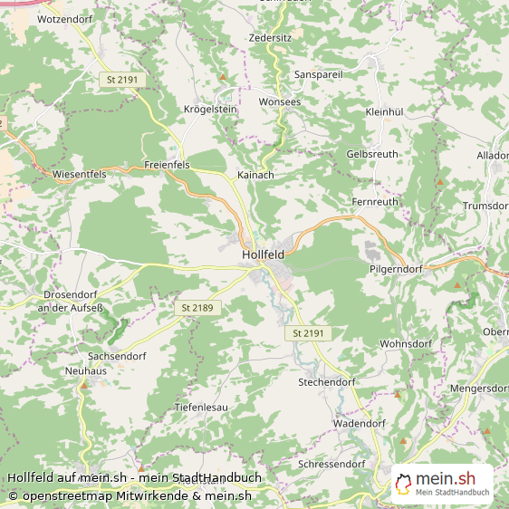 Hollfeld Landkreis Bayreuth Landkarte © Openstreetmap Contributors Hollfeld Große Landstadt Karte