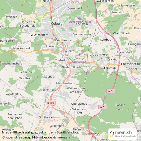 Niederfllbach Groes Dorf Karte
