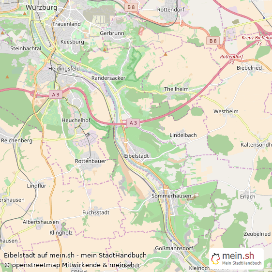 Eibelstadt Landstadt Karte