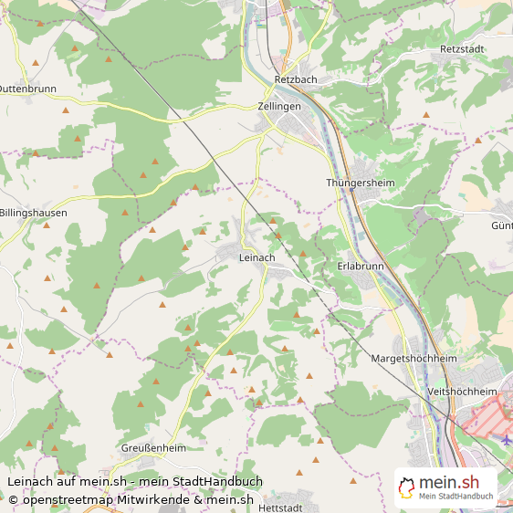 Leinach Landstadt Karte