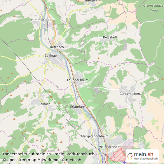 Thngersheim Landstadt Karte