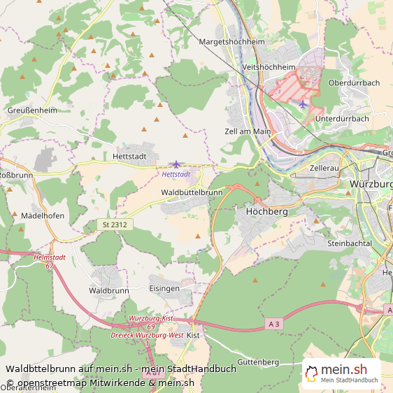 Waldbttelbrunn Groe Landstadt Karte