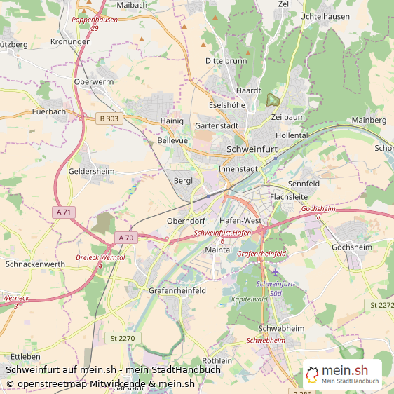 Schweinfurt Mittelstadt Karte