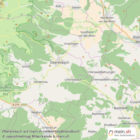 Oberelsbach Landstadt Karte