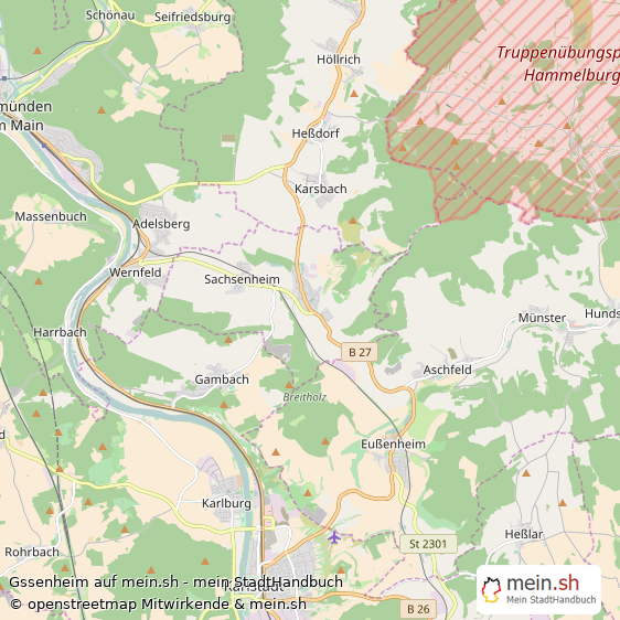 Gssenheim Groes Dorf Karte