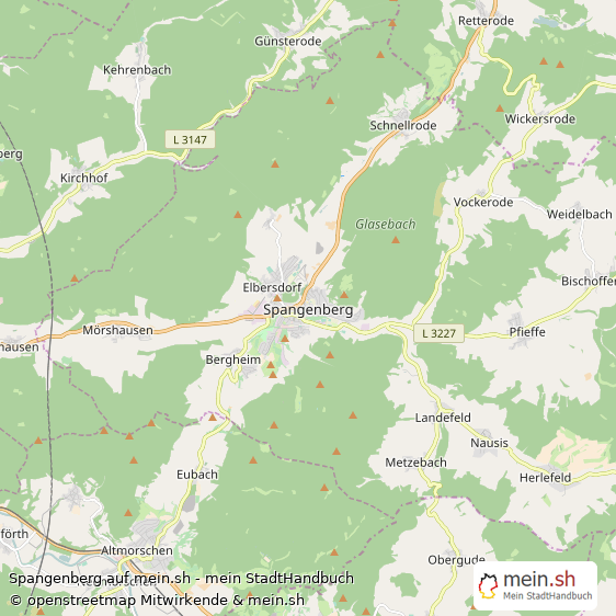 Spangenberg Groe Landstadt Karte