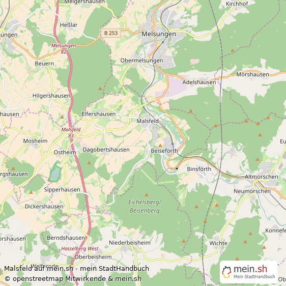 Malsfeld Landstadt Karte