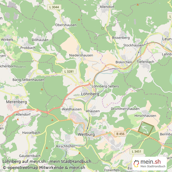 Löhnberg Landkreis Limburg-Weilburg Landkarte © Openstreetmap Contributors Löhnberg Landstadt Karte