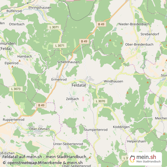 Feldatal Landstadt Karte