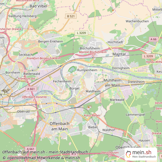 Offenbach Kreisfreie Stadt Offenbach Landkarte © Openstreetmap Contributors Offenbach Karte