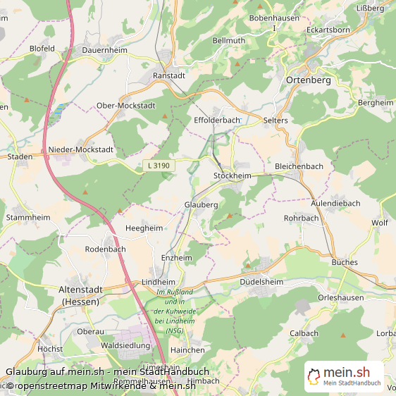 Glauburg Landstadt Karte