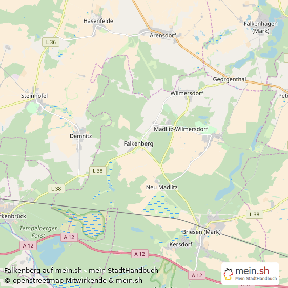 Falkenberg Landstadt Karte
