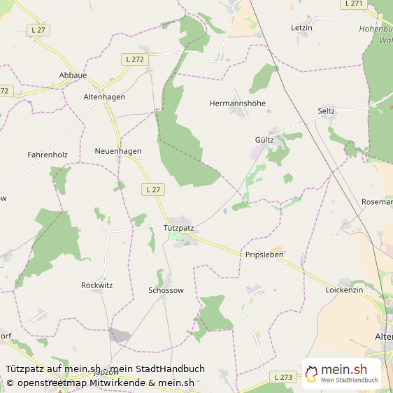 Tützpatz Landkreis Demmin Landkarte © Openstreetmap Contributors Tützpatz Dorf Karte