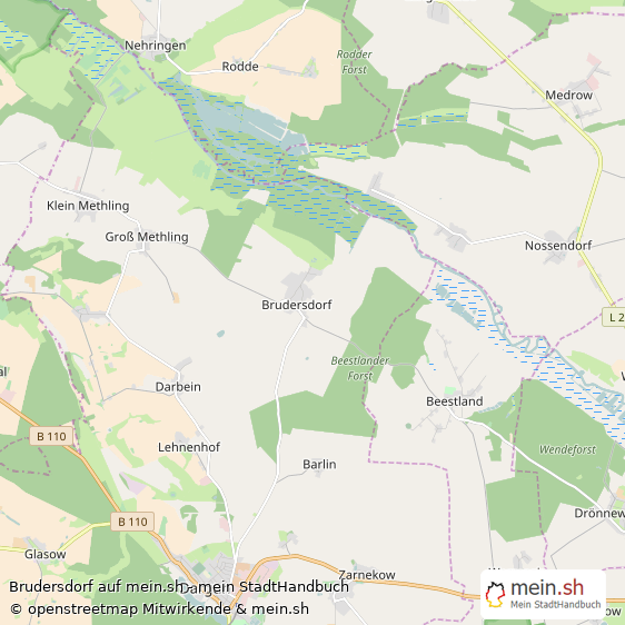 Brudersdorf Landkreis Demmin Landkarte © Openstreetmap Contributors Brudersdorf Karte