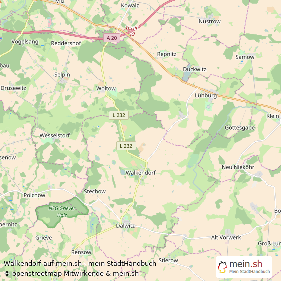 Walkendorf Kleines Dorf Karte