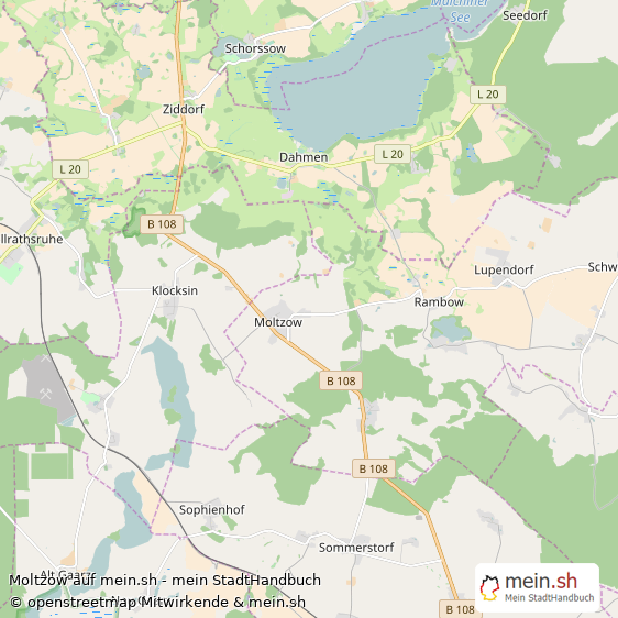 Moltzow Landkreis Müritz Landkarte © Openstreetmap Contributors Moltzow Kleines Dorf Karte